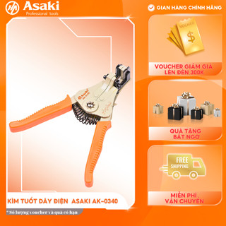 Kìm tuốt dây điện tự bung asaki ak-0340
