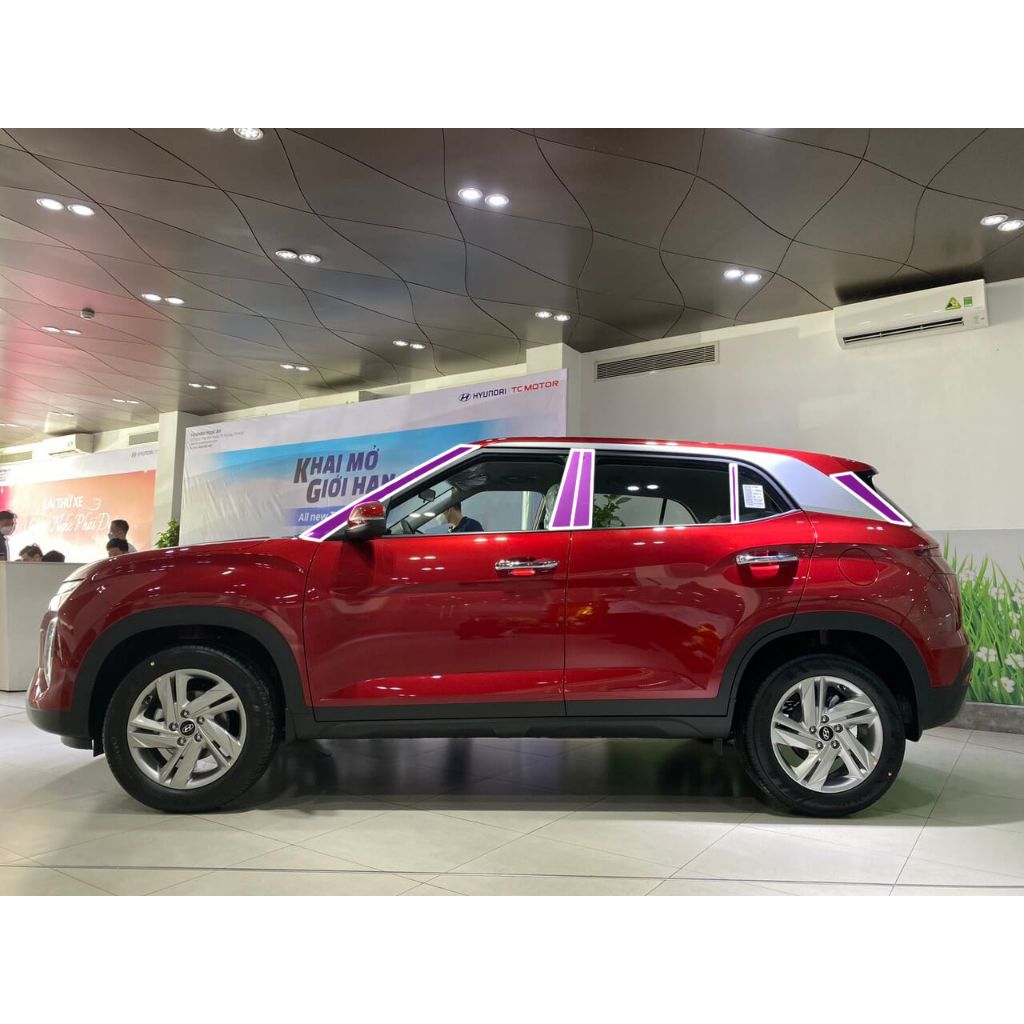 HYUNDAI CRETA 2022-2023: Phim PPF dán TRỤ CỬA -AUTO6 chống xước, che phủ các vết xước cũ hiệu quả....