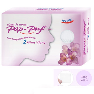 Tẩy trang siêu mềm POP PUF 100pcs (100 miếng/1 hộp)