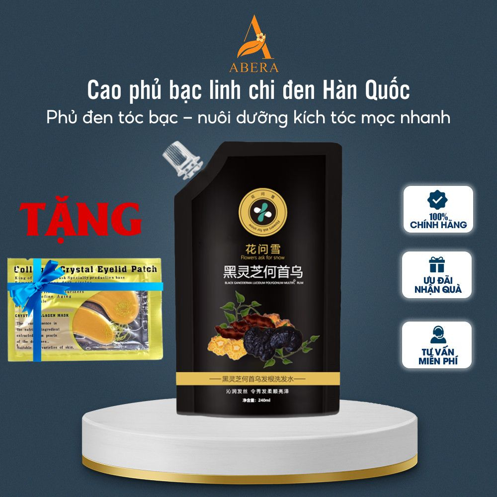 Dầu gội phủ đen tóc bạc cao linh chi Hàn Quốc giúp tóc đen bóng kích thích mọc tóc nhanh dưỡng tóc bóng mượt tại nhà