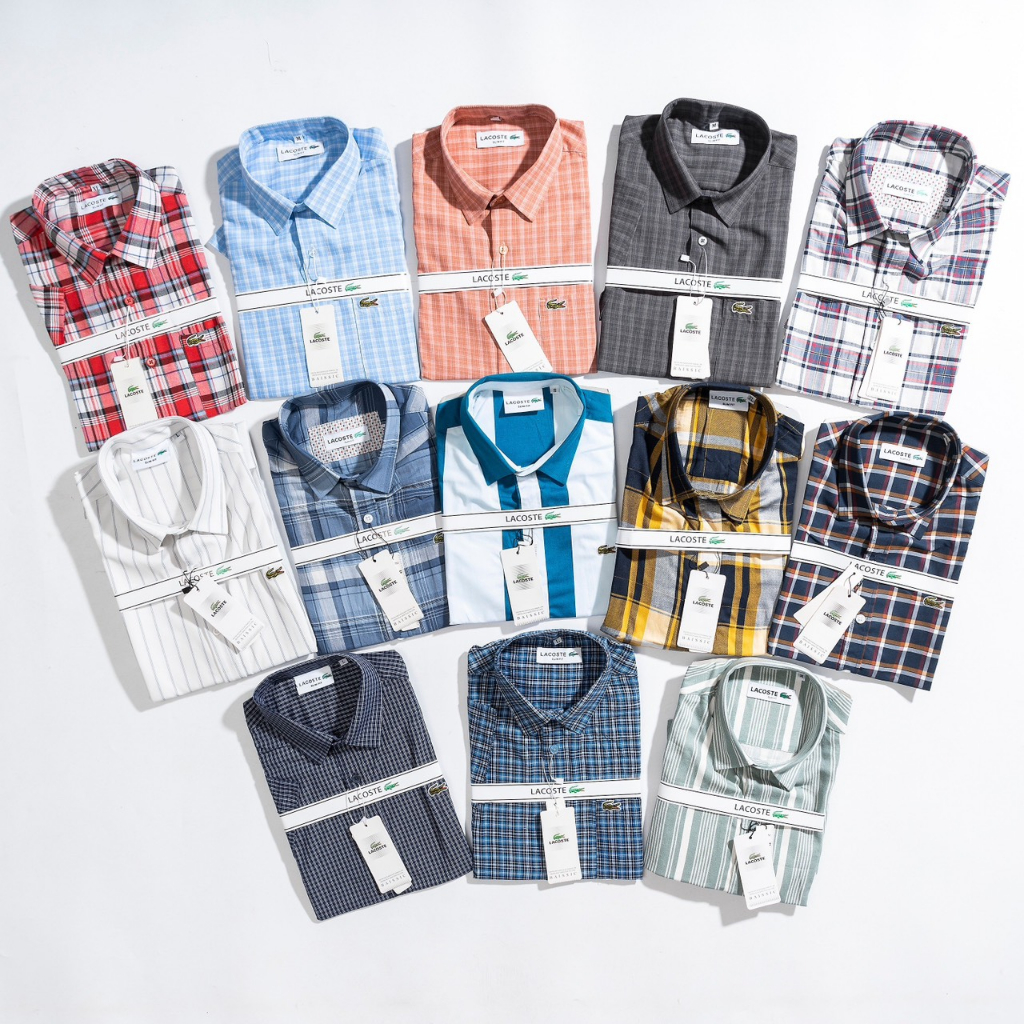 Sơ mi nam ngắn tay LC sọc đứng, vải oxford cao cấp, ít nhăn, giá rẻ - Đẳng cấp phái mạnh