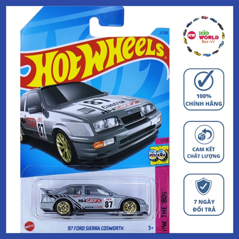 Xe mô hình Hot Wheels basic '87 Ford Sierra Cosworth HKJ59.