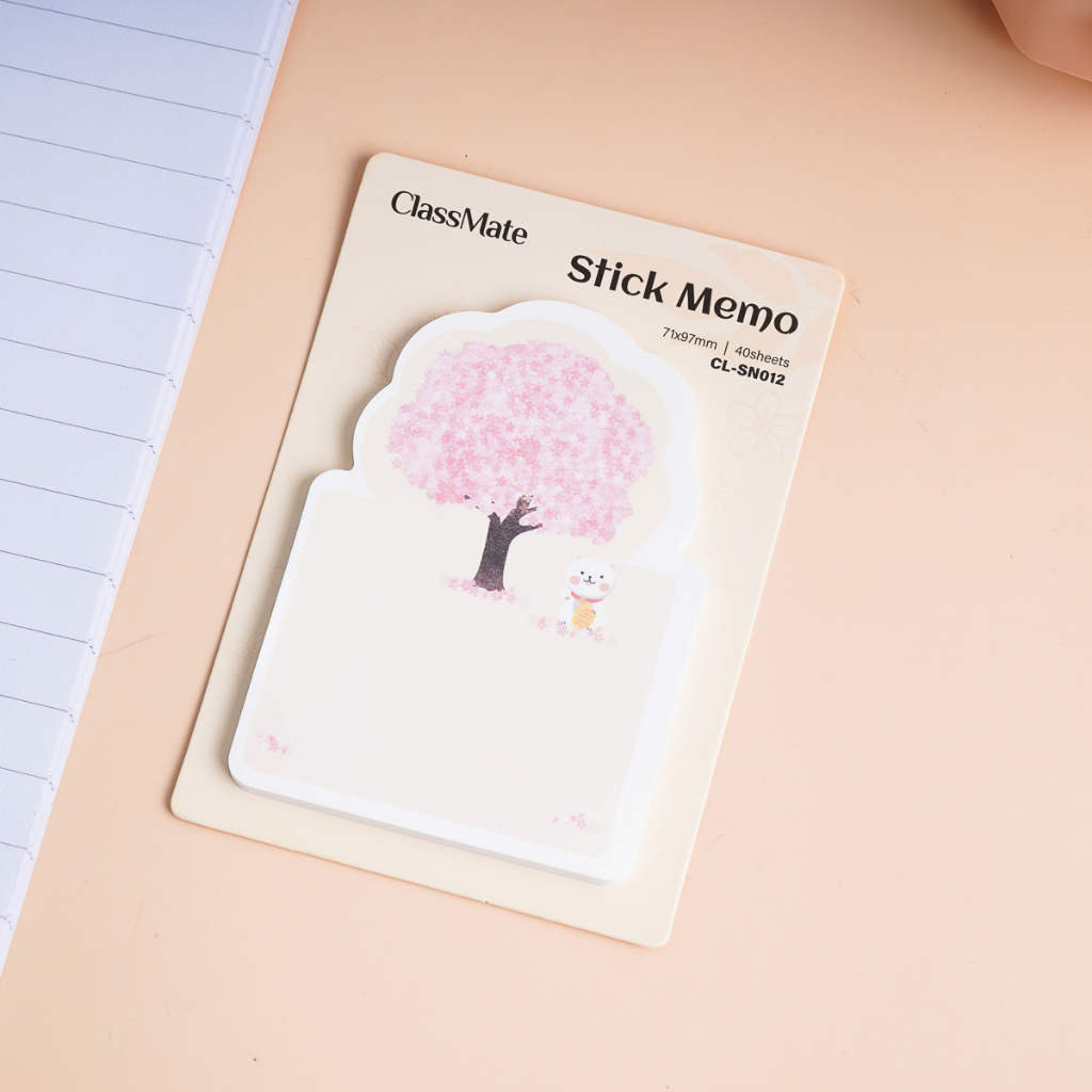 Giấy Note Ghi Chú CLASSMATE Stick Memo Thiết Kế Cây và Mèo, Dùng Để Ghi Chú, Trang Trí Sổ Vở Tiện Lợi CL-SN012