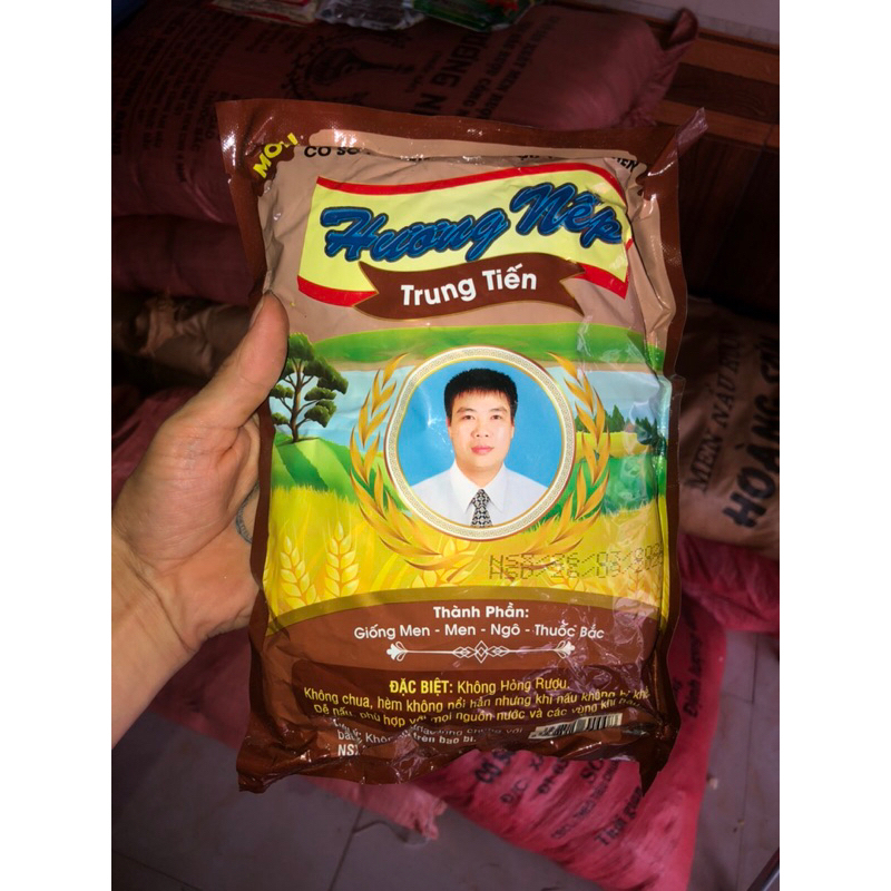 MEN RƯỢU HƯƠNG NẾP TRUNG TIẾN ( mẫu mới )GÓI 500G