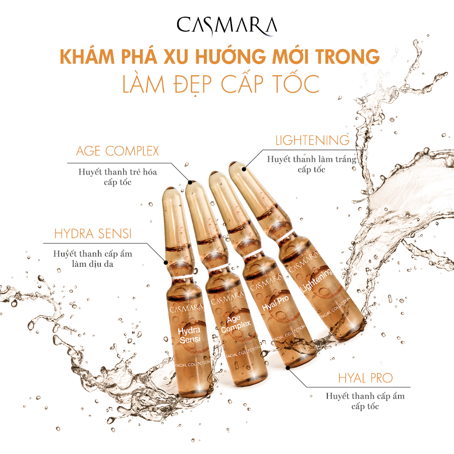 Huyết Thanh Làm Trắng Da CASMARA Lightening Ampoule Flash 20 ống