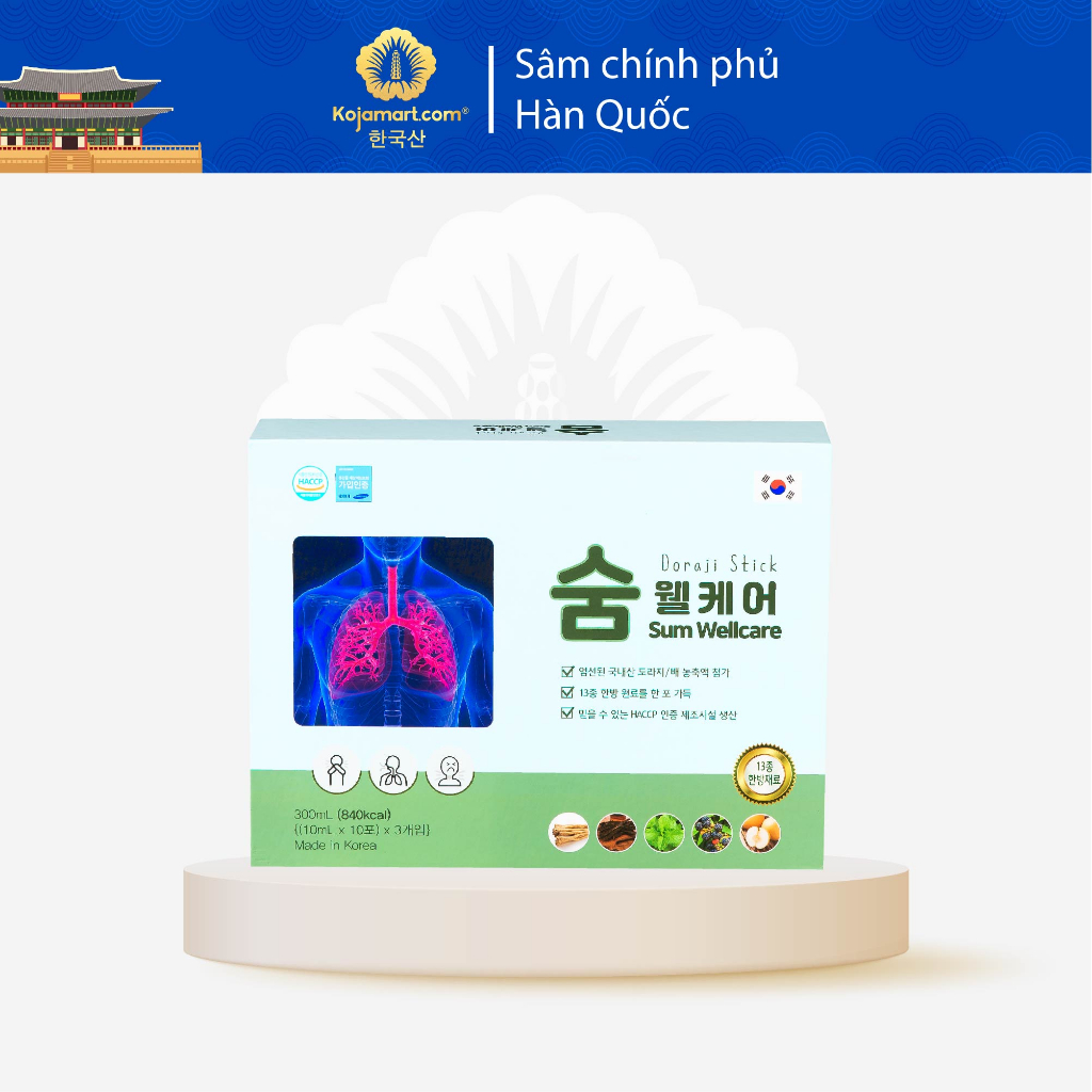 Tinh Chất Siro Bổ Phổi Sum Wellcare Hàn Quốc Hộp 30 gói x 10ml