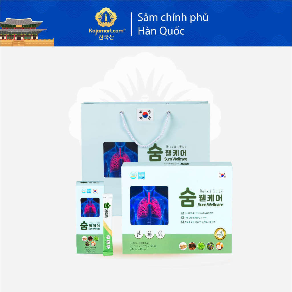 Tinh Chất Siro Bổ Phổi Sum Wellcare Hàn Quốc Hộp 30 gói x 10ml