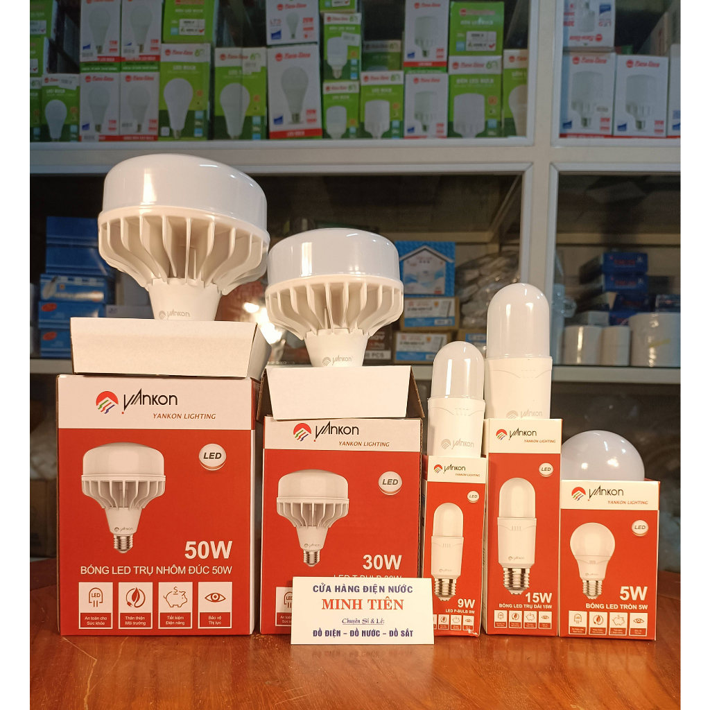 Đèn LED trụ nhôm đúc thân ngắn 30W, 50W ánh sáng trắng thương hiệu YANKON