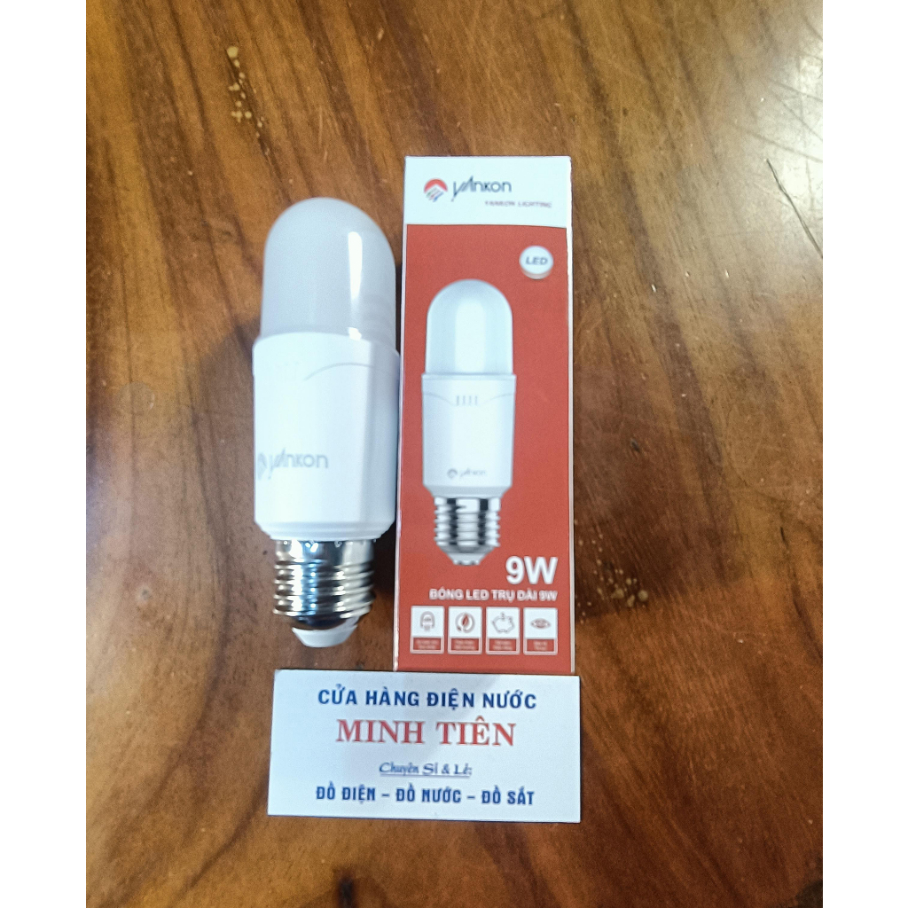 Đèn LED trụ nhôm nhựa thân dài 9W, 15W ánh sáng trắng thương hiệu YANKON