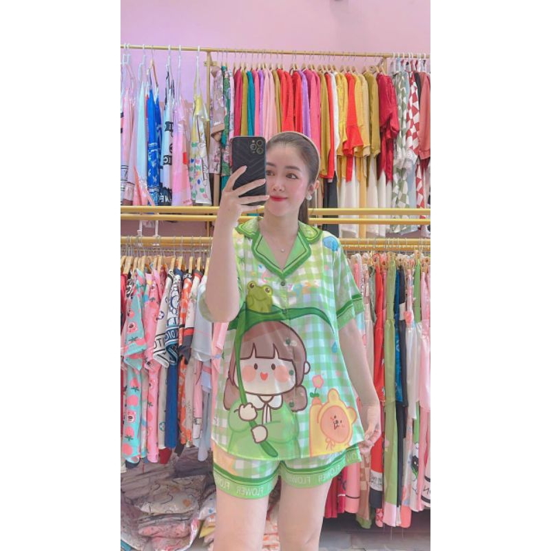 [58kg -73kg] 𝑲𝑨𝑽𝑰𝑯𝑶𝑼𝑺𝑬 🍁 Đồ Mặc Nhà Pijama 𝑻𝑵𝑸𝑫 𝑩𝒐𝒐 𝑩𝒐𝒐 Lụa Latin Freesize Hàng Thiết Kế