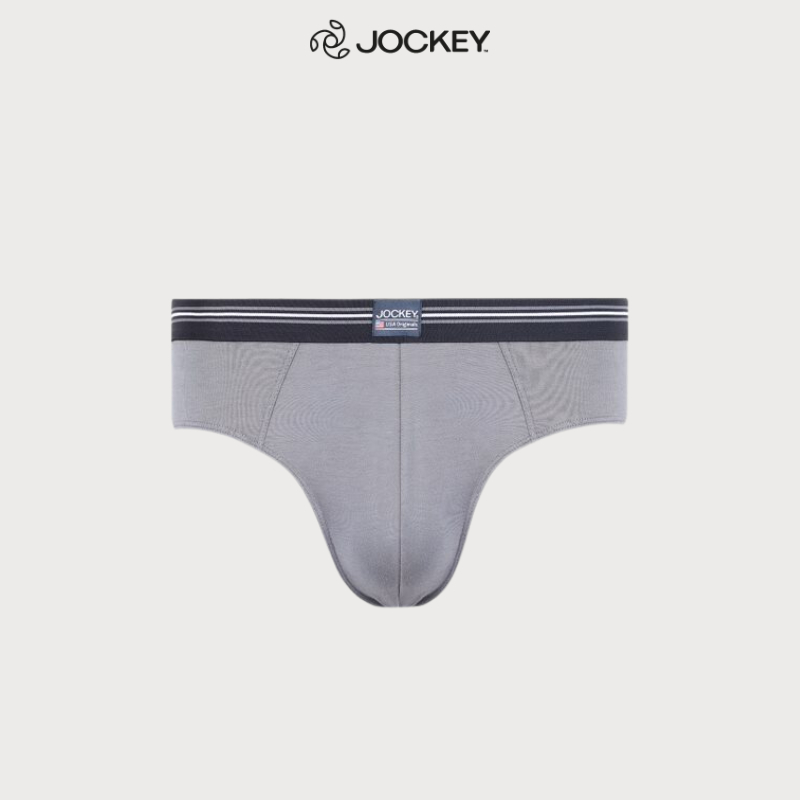 Quần Lót Nam Bamboo Jockey Dáng Brief Co Giãn Thoải Mái Màu Xám Đậm - J1248_P1