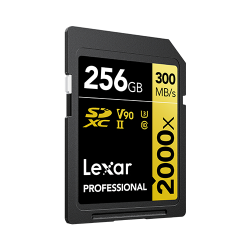 Thẻ nhớ SDHC /SDXC UHS-II Lexar Professional 2000x GOLD Series - 64GB/ 128GB/ 256GB, chất lượng 8K, tốc độ đọc 300Mb/s