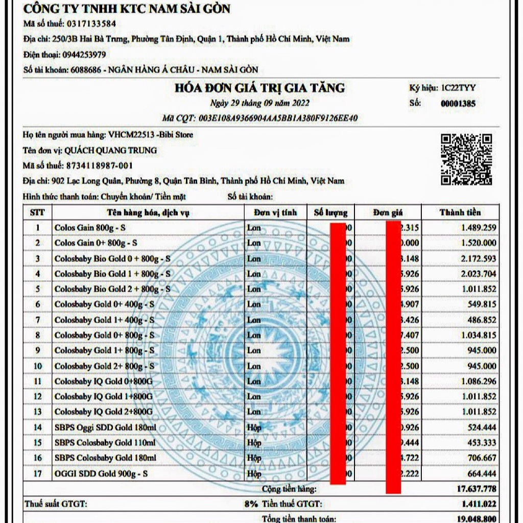 Thùng 48 Hộp 110ml/ 180ml  SBPS Colosbaby Gold/ IQ/ ColosGain