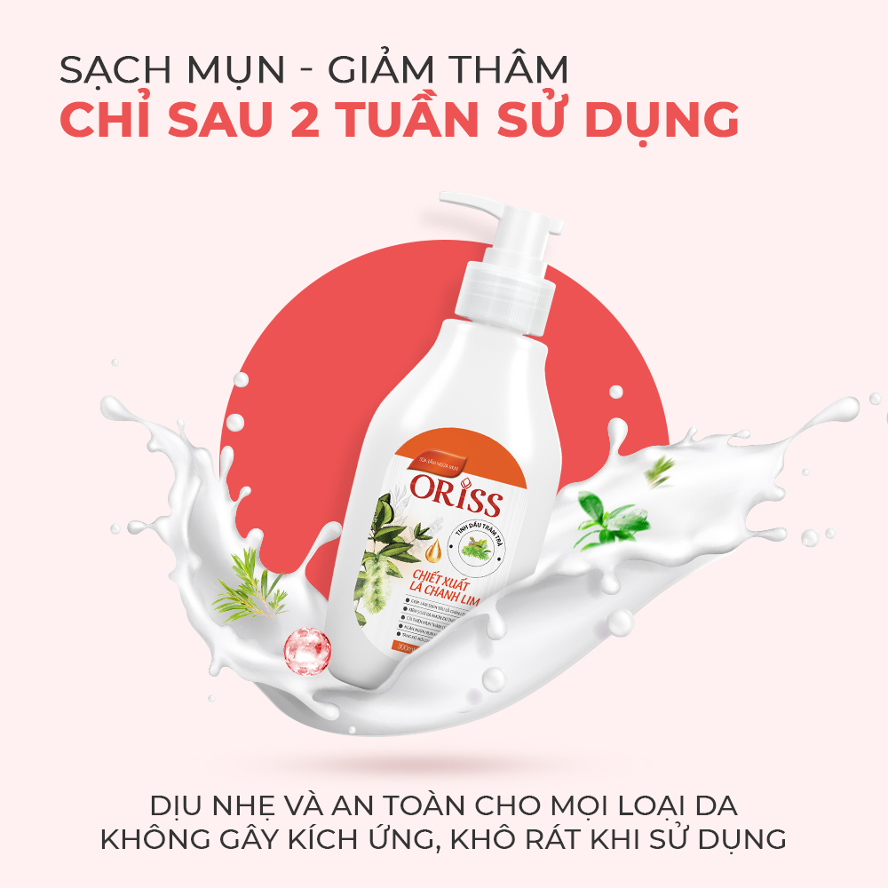 [HÀNG MỚI VỀ] Sữa Tắm Khỏi Mụn Lưng Oriss Giảm Thâm Mụn, Viêm Nang Lông Chai 300ml