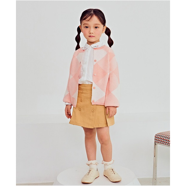 Áo sơ mi trắng xuất Hàn cổ sen cho bé gái ATO011