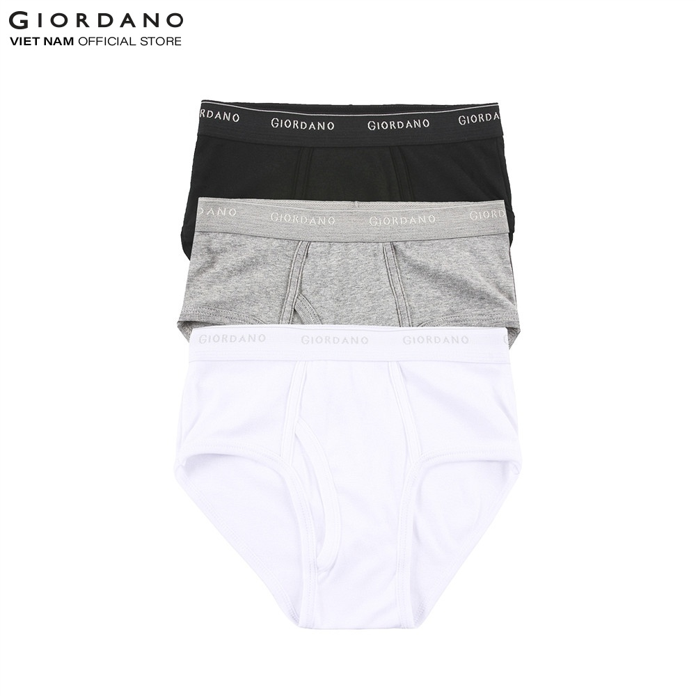 Bộ 3 Quần Lót Nam Dạng Tam Giác Men's Briefs Giordano 01178504