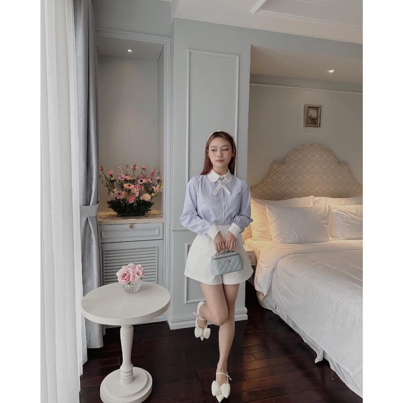 Áo sơ mi kiểu phối nhà LEYLA