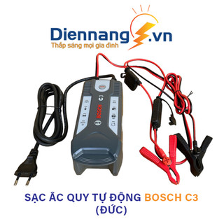 Máy sạc ắc quy tự động bosch c3, sạc bình 6v – 12v, sạc ắc quy xe máy, sạc ắc quy xe ô tô chính hãng đức - điện năng