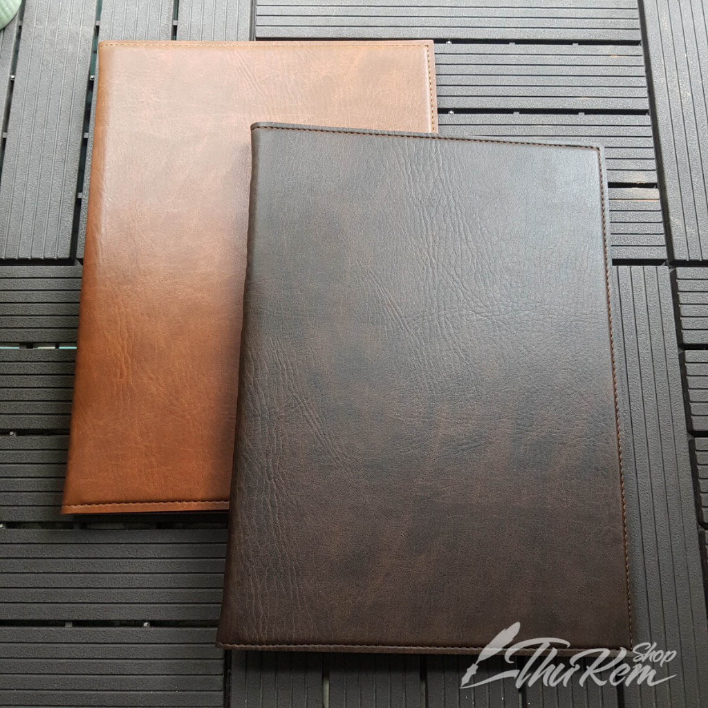 Sổ menu da cao cấp A4 - KHÔNG IN CHỮ NGOÀI BÌA, loại 1- 10 lá dày dặn kích thước 22*31cm