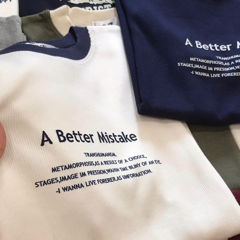 Áo Thun Tăm Gân A BETTER MISTAKE Tay Ngắn Cổ Tròn Ôm Body, Thun Tăm Gân Co Giãn, Form Baby Tee - GUNN