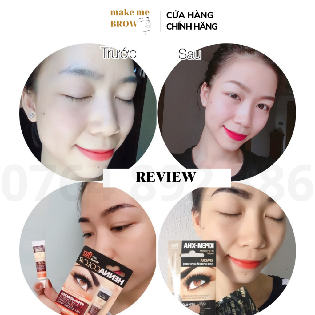 Nhuộm đen mi - lông mày FITO HENNA Nga thảo dược lá móng 5ml  đủ 4 màu - makemeBrow