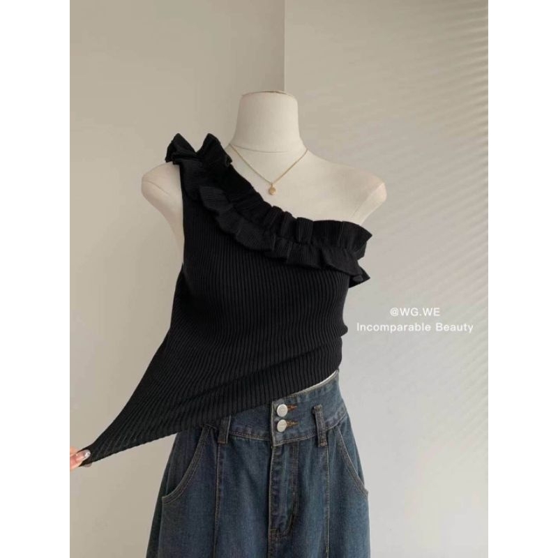 Áo len montoghi vai bèo lệch hàng QC