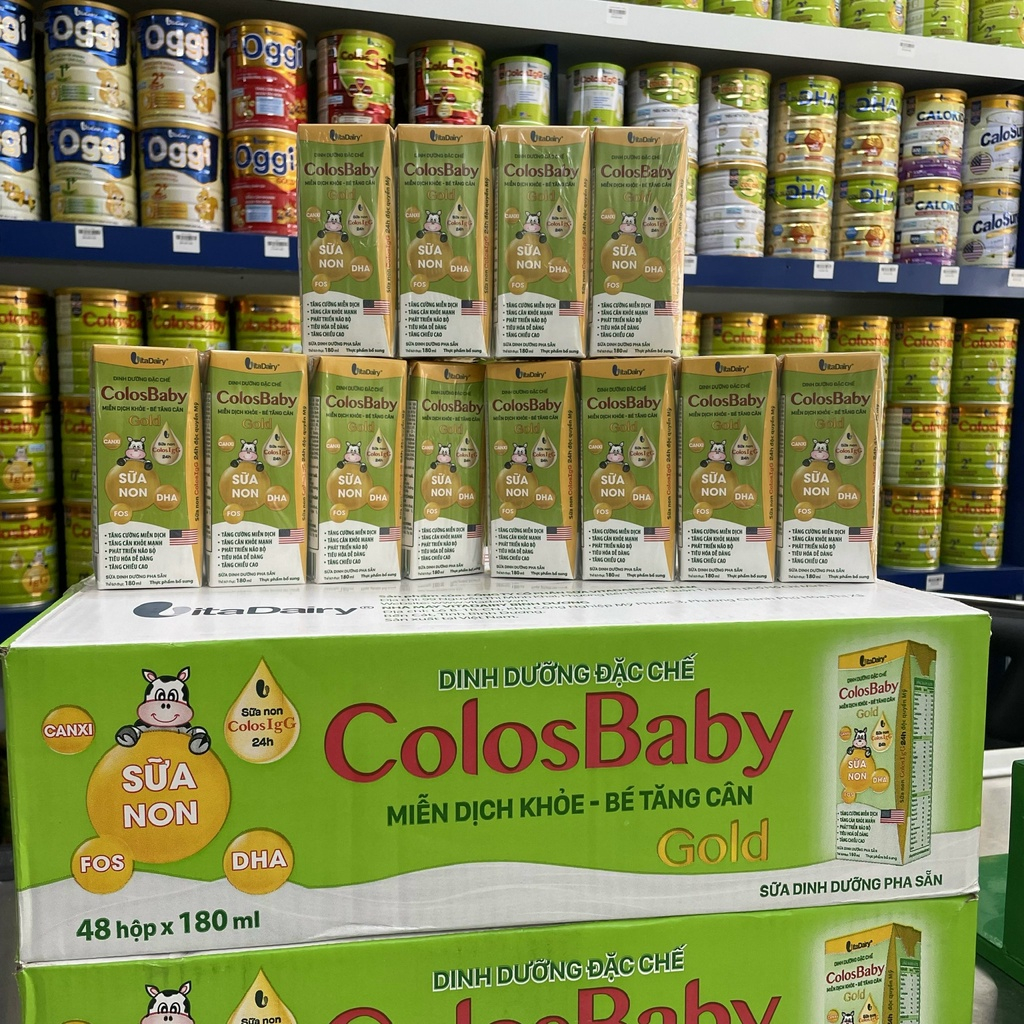 Thùng 48 Hộp 110ml/ 180ml  SBPS Colosbaby Gold/ IQ/ ColosGain