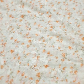 Vải voan chiffon thêu hoa