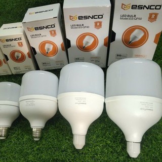  Bóng Đèn Led Bulb Trụ siêu sáng 10w 20w 30w 40w 50w Esnco Đui Xoáy E27 Ánh Sáng Trắng Bảo Hành 1 Năm 