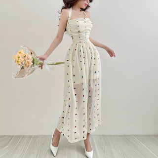 Nara Maxi - Đầm Maxi kate thêu dây tháo rời mặc 2 kiểu siêu xinh, nữ tính