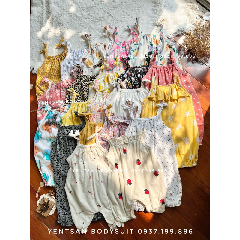 Bộ Body Jump cho bé, Jump suit, bodysuit hai dây