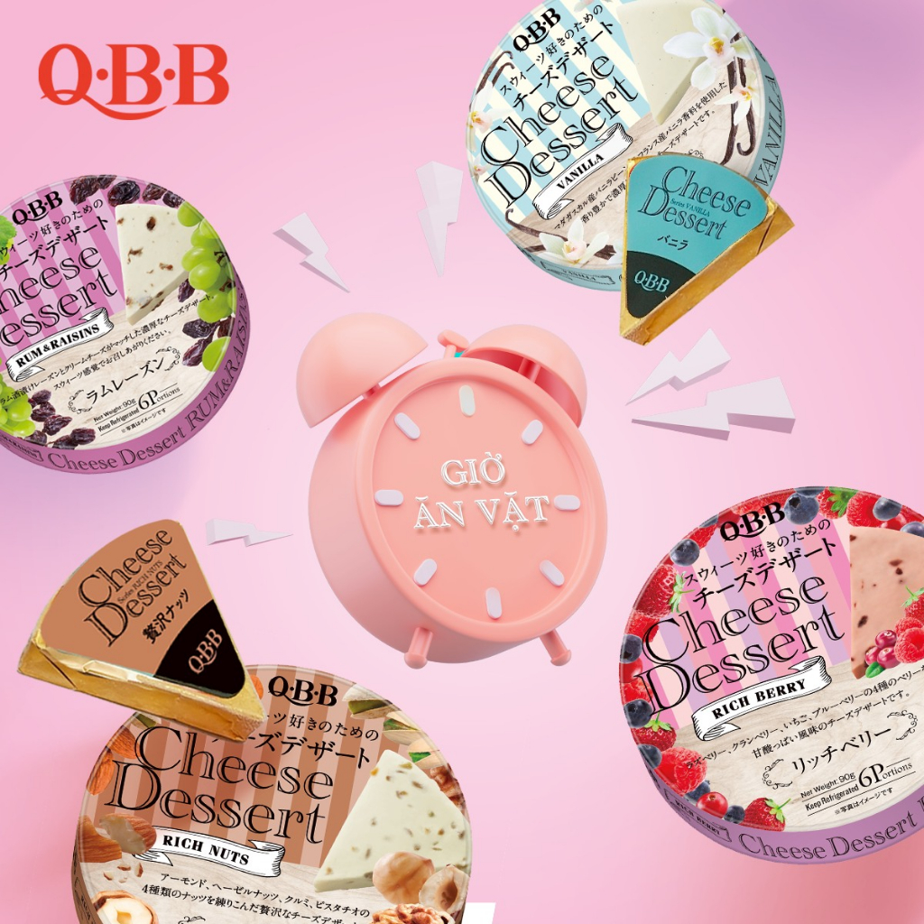 Phô mai Nhật QBB hộp 6 miếng 90gr cho bé ăn dặm