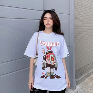 Áo thun form rộng tay lỡ, phông I BUBBIE chất cotton su