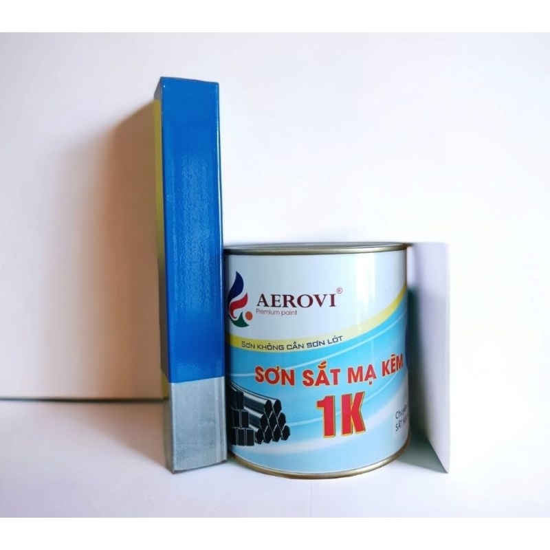Sơn sắt mạ kẽm 1Tp AEROVI lon 900gr - Xanh dương 701