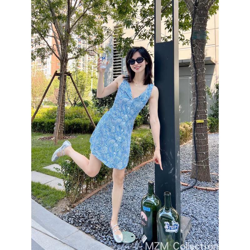 Order 15 ngày- Đầm hoa cài nút #398