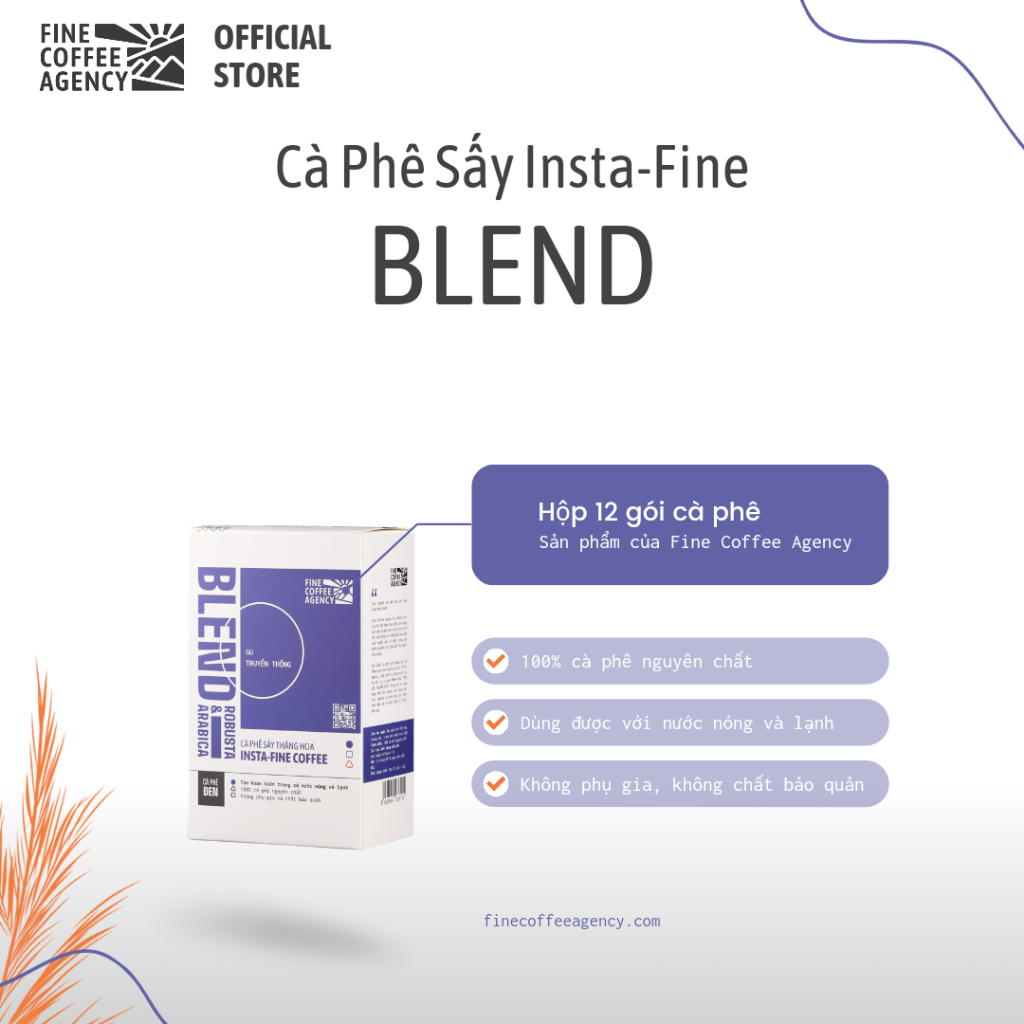 Hộp Cà phê Sấy Pha Lạnh Insta-Fine Blend Robusta & Arabica