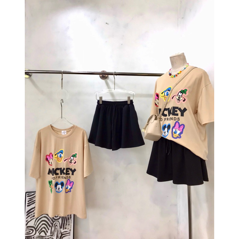 Set hoạt hình Mickey quần đùi, chuẩn hàng loại 1 ảnh thật