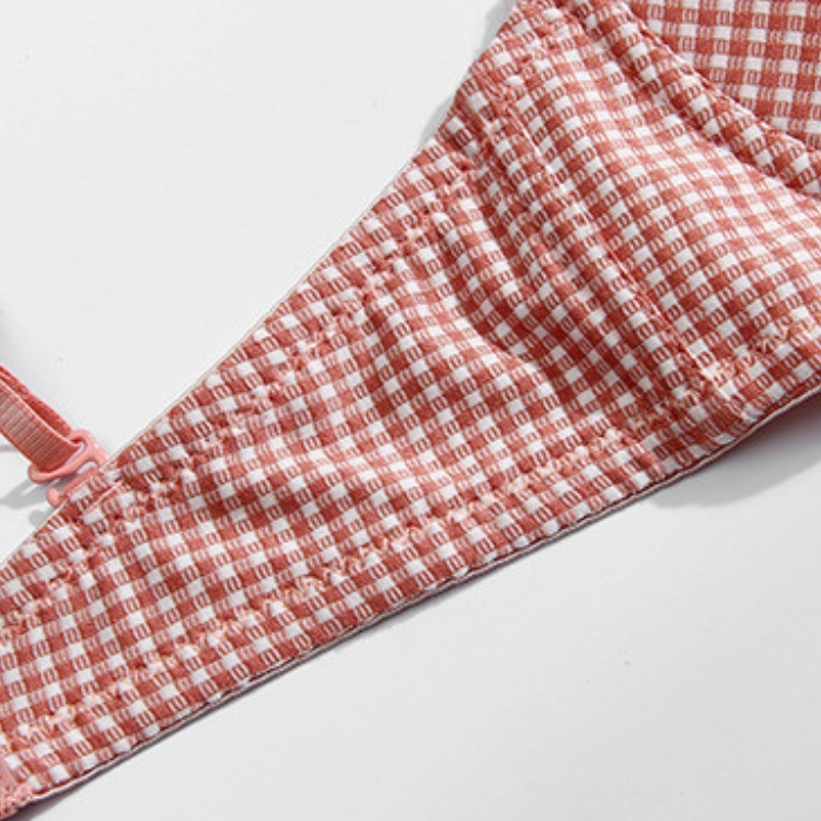 Áo ngực không gọng đệm mỏng - Áo lót nữ dây mảnh caro mềm mịn ôm ngực thoải mái xinh xắn Cavera A429