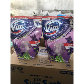 Combo 5 Bộ Viên tẩy bồn cầu Vim Power 5 Hương Lavender 55G x 5
