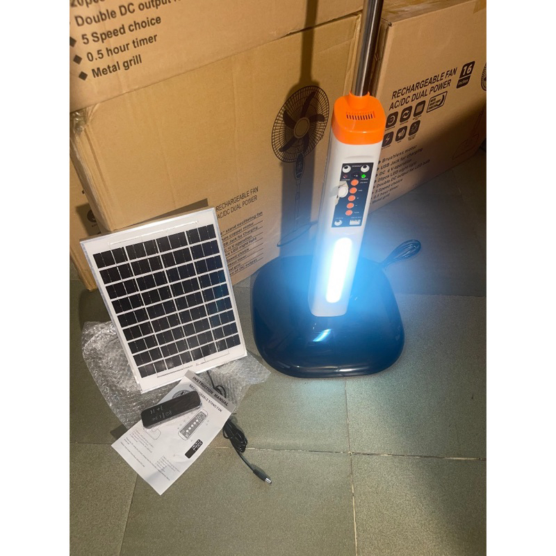 Quạt cây tích điện Yasuky 16inch tặng kèm tấm năng lượng mặt trời