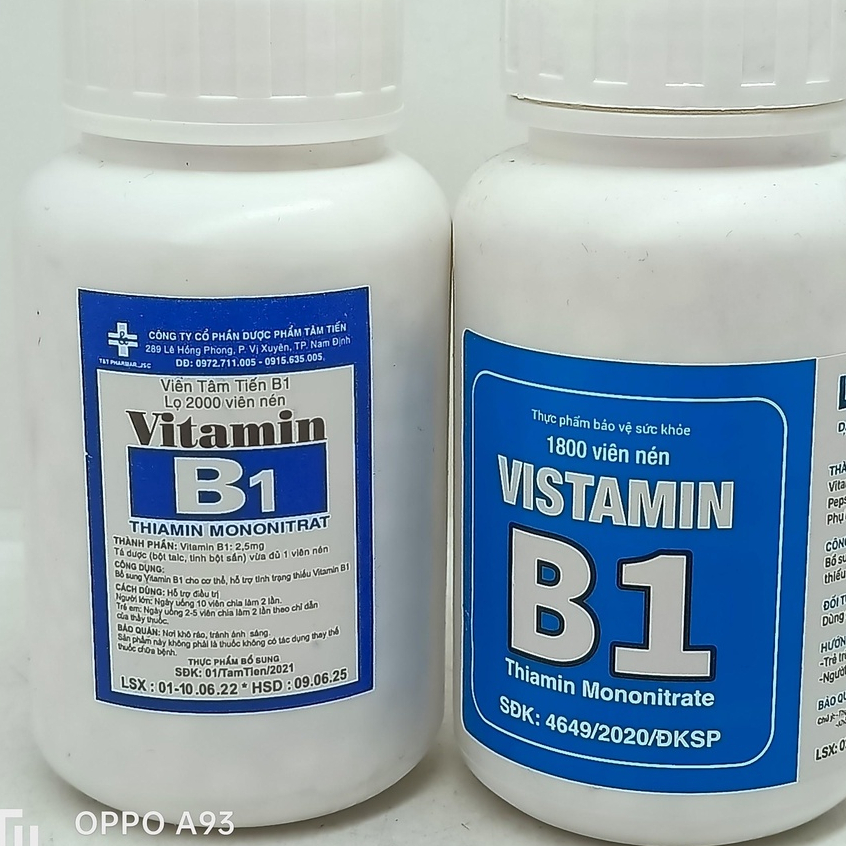 Vitamin B1 lọ 2000 viên - Bổ sung vitamin B1 cho cơ thể
