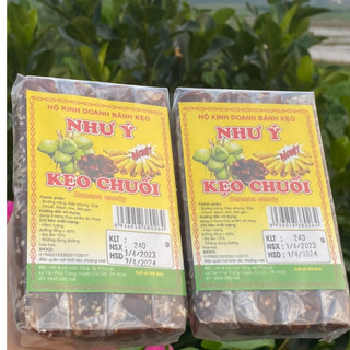 Kẹo chuối đậu phộng/ kẹo mè xửng đậu phộng gói 240gram