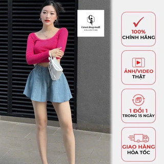 Áo gân ren tay dài hở lưng - carotshop