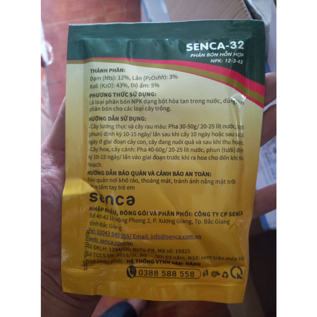 SENCA-32. PHÂN BÓN NPK Tuyệt đỉnh sắc hoa.