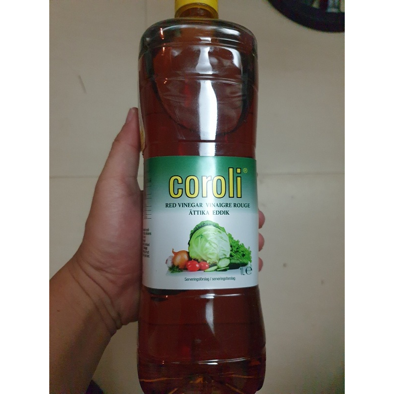 Giấm Đỏ Coroli 1L nhập khẩu Hà Lan
