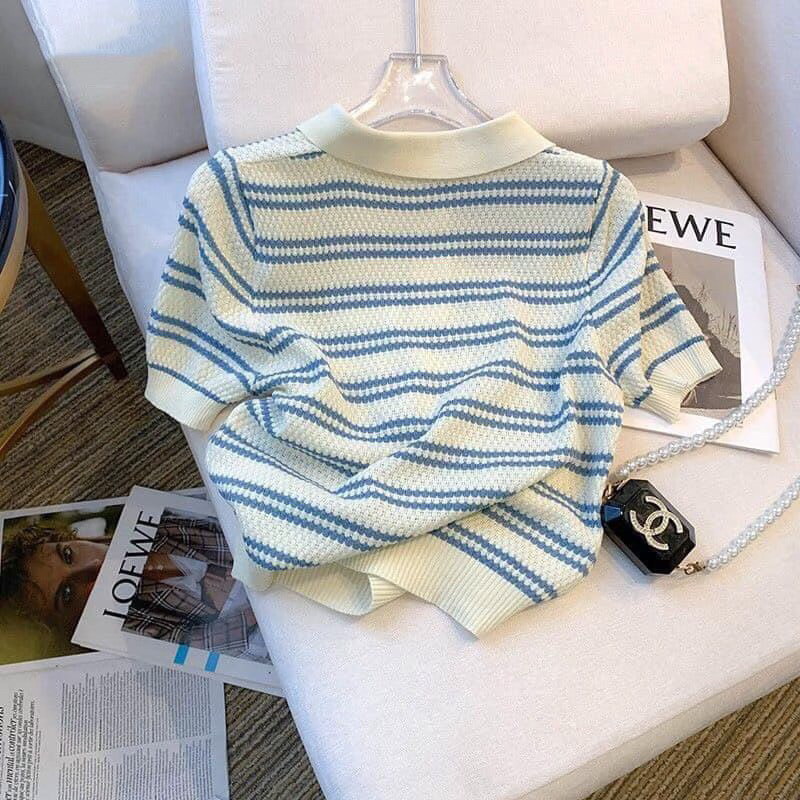 ÁO LEN MỎNG MTG KẺ XANH