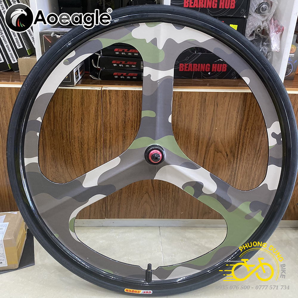 Vành nhôm 3 đao Galaxy xe đạp 700C AOEAGLE cho Fixed Gear, Road