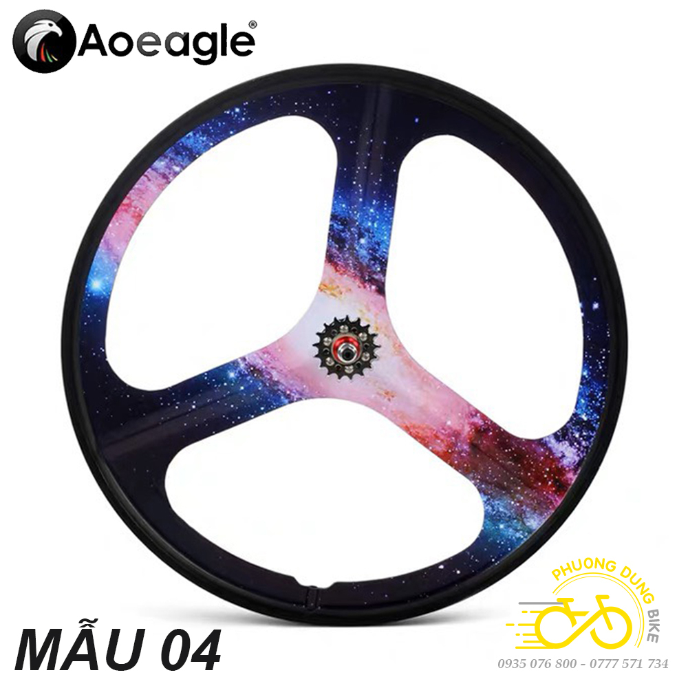 Vành nhôm 3 đao Galaxy xe đạp 700C AOEAGLE cho Fixed Gear, Road