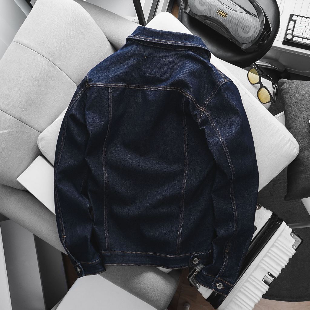 Áo jean nam khoác 4 mùa mưa nắng chất bò cao cấp co giãn hàng xuất cực xịn