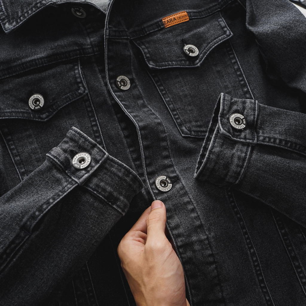 Áo jean nam khoác 4 mùa mưa nắng chất bò cao cấp co giãn hàng xuất cực xịn